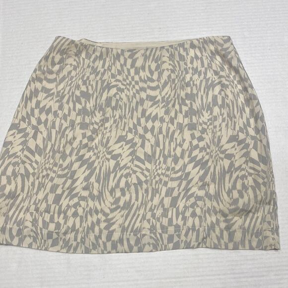 Free People Women's Cream and Grey Skirt size 2 (b17) NWOT - Picture 6 of 6